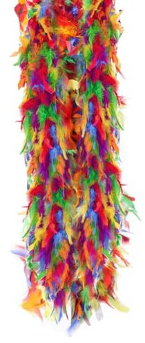 Uposao Federboa Weihnachtsboa, 200CM Bunt Federboa Flauschige Straußenfeder Halloween Handwerk Hochzeitsdekoration Girlande Federschal Damen Mädchen 20er Jahre Karnevals Kostüm Accessoire Mottoparty