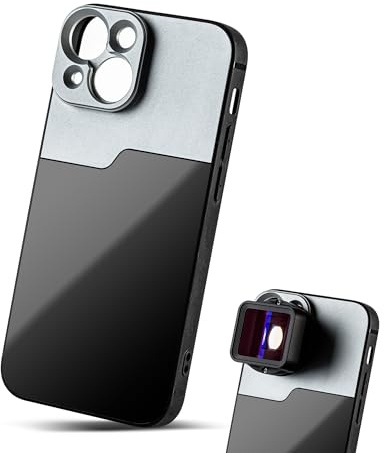 MOJOGEAR - Compatible with iPhone 13 Mini - 17mm Lens Case - Black/Grey