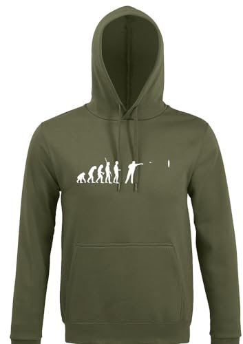 shirt84 Evolution Dart herr luva hoodie, Armé, M