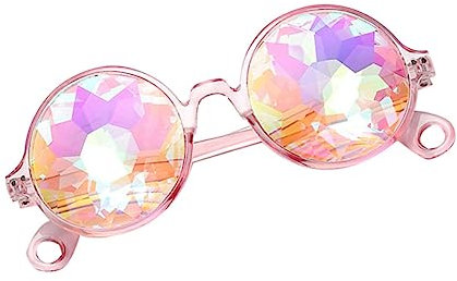 TOYANDONA Kaleidoskop-sonnenbrillen Rosa Für Ravebrillen Schicke Gläser Ohne Robuste Konstruktion Leicht Tragbar Für Partys Und Festivals
