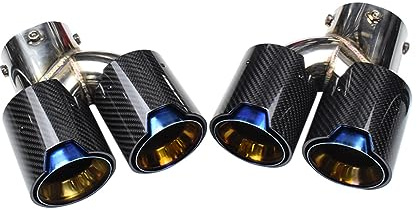 Auto-Endrohre Für G20 G21 M340i G42 M240i Auspuff Edelstahl Schalldämpfer Spitze Auto Auspuff Endrohr 1 Paar Auspuffblenden (Farbe : Carbon Fiber B)