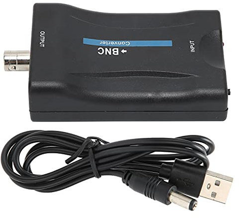 Pilipane BNC zu VGA, Laptop-Computer, PC, VGA-Konverter, Adapterbox Und Konverter, Q9-Kopf-Videosignal-Konvertierungsbox, Eingang zu VGA-Ausgang, Laptop-Computer-Konverter Für DVR(黑色)