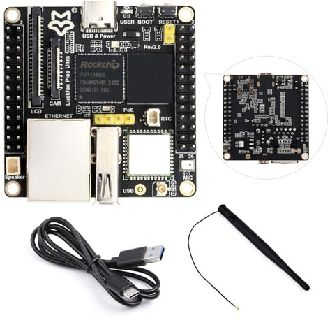 Waveshare Luck-Fox Pico Ultra RV1106 Linux Micro Development Board, Integrates Arm Cortex-A7/RISC-V MCU/NPU/ISP Processors, with 8GB EMMC, with Onboard WiFi