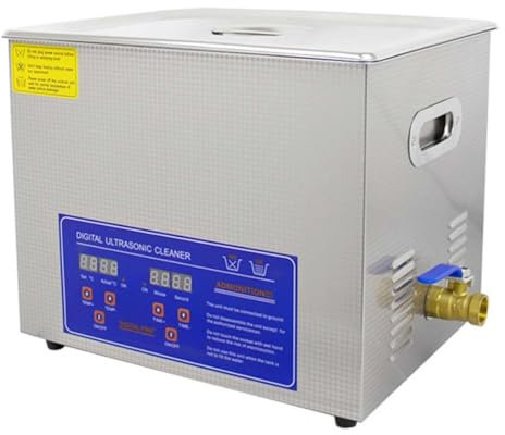 Pulitore ad ultrasuoni 6L 40kHz, Macchina Professionale per la Pulizia di Dischi in Vinile ad ultrasuoni, Vibrazione a Doppia frequenza, con Timer Digitale e riscaldatore per Orologi, Gioielli, acce