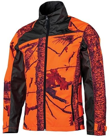 Treeland T621N - Veste de chasse anti-ronce Maquisard JKT orange camouflage (FR/ES, Alpha/lettres, M, Taille normale, Taille normale, camouflage orange)