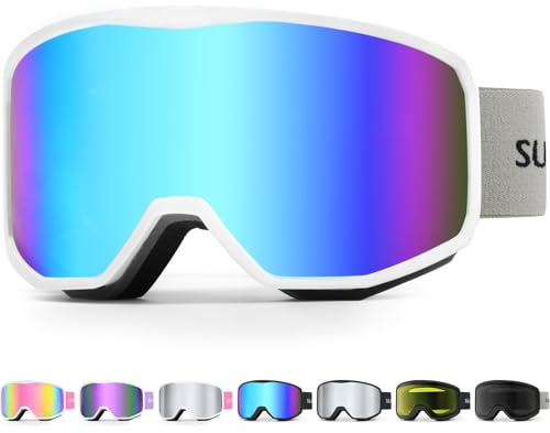 Supertrip Ski Goggles for Women Men, Anti-Fog UV Protection Snow Goggles Snowboard Goggles for Adult Youth