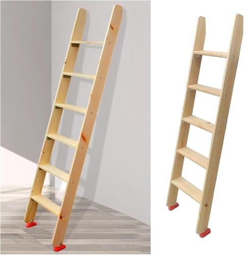Scaletta Letto a Castello,Scaletta per letto a cas Scaletta a castello for letto in legno, for disabili/anziani, scaletta sostitutiva for letto a castello con piedini in gomma antiscivolo(69in(175cm)6