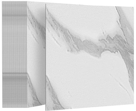 FIVMEN Revêtement de sol en PVC 30x30 cm 27 pièces - Plancher en vinyle autocollant - Carreaux adhésifs - Sol résistant à l’eau et antidérapant - Carreaux de sol pour salon, cuisine, salle de bain