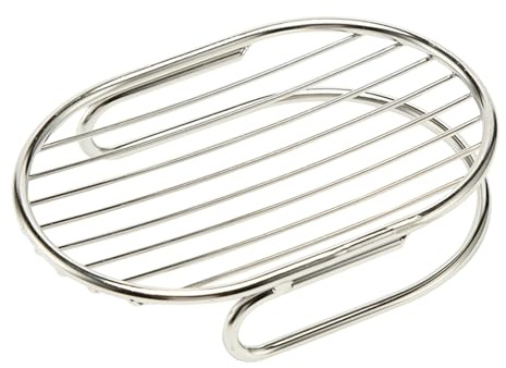 Dish, langlebige Abtropfschale, Edelstahl, eleganter Seifenhalter für Badezimmer, Küche, Dusche, stilvolle Seifenschalen für Zuhause Organisation und Dekoration, 13,2 x 9,3 x 3 cm
