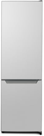 EVVO Frigorífico Combi F51, 262L (187L + 75L), 176 cm, Clase E, 39 dB, Iluminación LED, 4 Estrellas Congelador, Balda Cristal, Bajo Consumo (Inox)