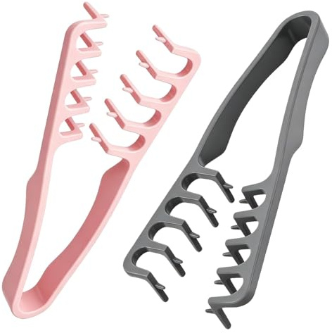 Rayakt 2 Stück Kamm Für Locken Und Volumen Styling,Textur Kamm Haarkamm Für Frauen Und Männer,Ideal Für Textureffekte In Kurzen Bis Mittellangen Haaren, Rosa und Grau
