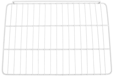 Étagère pour Congélateur en Acier Inoxydable 43, 5x30 Cm | Grille à Garde Latérale, Blanc, pour Compartiment et Coffre, Séparation des Aliments, Usage Dortoir