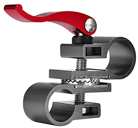 MotiveTech Porte-Parapluie de Pêche Support Attache Parapluie Serrage Aluminium Surface Anodisée Résistant à La Rouille Adapté Ponts Clôtures Sièges UTI, Gris