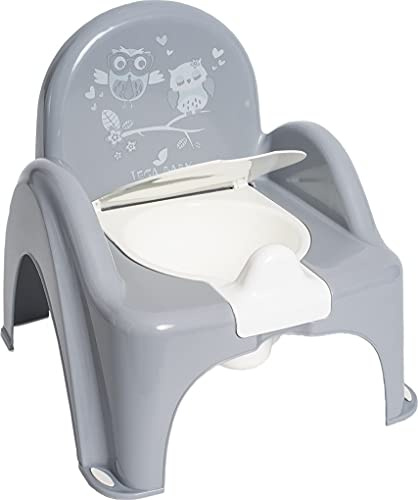 Pot de toilette musical pour bébé enfant fauteuil chaise thème Hibou couleur gris