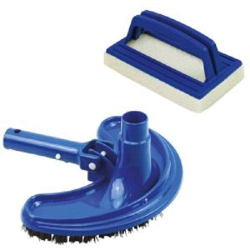 Mauk Reinigungs- Saug- Aufsatz Bodendüse Ø 38mm Pool Hand Schrubber Bürste mit Handriff