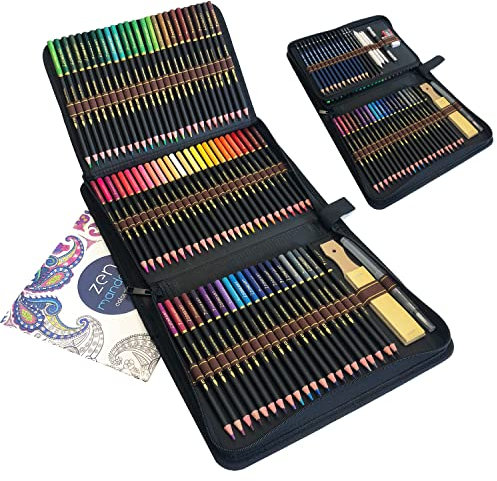 tvfly Aquarell Buntstifte Set für Erwachsene Künstler, 96 Stück Professionelle Aquarellstifte und Zeichnen Bleistifte Art Set für Farbmischung Malen, Schichten und Skizzen