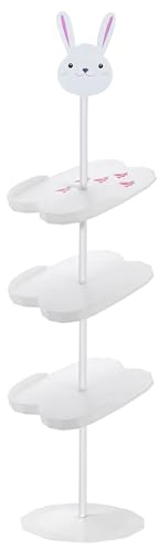 Colcolo 4 Ebenen Schuhregal für Kinder, Schuhregal Metall, Regal für Kinderschuhe, Schuh Organizer für Wohnheim, Schrankdekoration, Wohnzimmer, Schlafzimmer, Flur, Eingangsbereich, Kaninchen