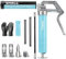SHALL Mini pistola per grasso, kit piccola pistola per grasso (capacità 3,52 OZ, 3000 PSI) ugello affilato, adattatore di estensione, guanto in PVC rinforzato e detergente per raccordi Zerk