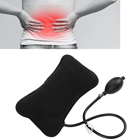 Lendenwirbelstützkissen, Aufblasbares Lendenwirbelstützkissen, Waschbar, Atmungsaktiv, Tragbar, Fest, Lendenwirbelstützkissen für Bürostuhl, Auto, Rückenkissen, Orthopädische