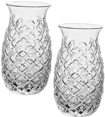 HEMOTON 2stücke Kristallglas Whiskybecher Mit Ananas-textur Glas Trinkbecher Für Party Bar Und Zuhause Rutschfest Und Stabil