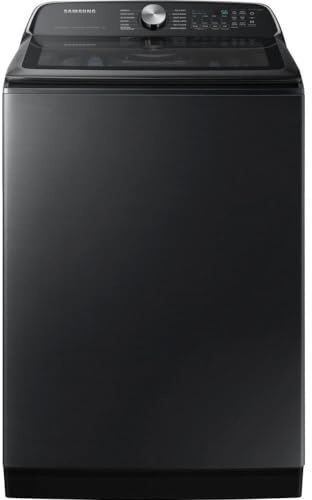 Samsung 5.5 cu. ft. Extra-Large Capacity Smart Top Load Washer with Super Speed Wash, Brushed Black, WA55CG7100AVUS
