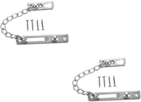 Hemobllo 2sets Security Lock for Door Theft Prevention Heavy Duty Door Latch Chain Craftsmanship