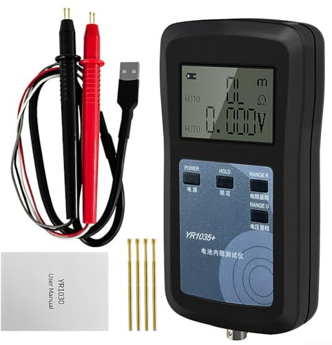 DAZZLEEX Lithium Battery Internal Resistance Tester Measure Plumbic Acid, Lithium Ion, Lithium Polymer, Lithium Iron Phosphate(YR1030)