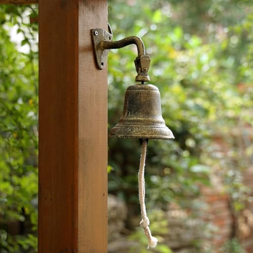 Türglocke Gusseisen Glocke Rustikale Türklingel Aus Gusseisen – Antike Bronze-Serviceglocken für Cafés, Cafés, Cafés Im Vorgarten, Wandmontage
