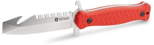 Dönges Rettungsmesser Expert Fixed, Farbe Rot Klinge: Stahl: D2/Griff: Kunststoff: G10/Messerscheide: Kunststoff: Kydex/Klingenlänge: 95 mm/Grifflänge: 125 mm