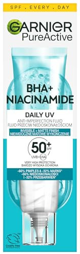 Garnier Pure Active BHA + Niacinamide Fluid Antiimperfezioni SPF50+, 40 ml