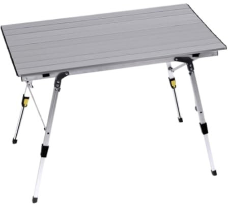 ASHSDI Klapptisch Camping, Tragbarer Klappbarer Campingtisch Aus Aluminium Mit Höhenverstellbaren Beinen Und Netzschicht Für Camping Im Freien Kleiner Balkontisch