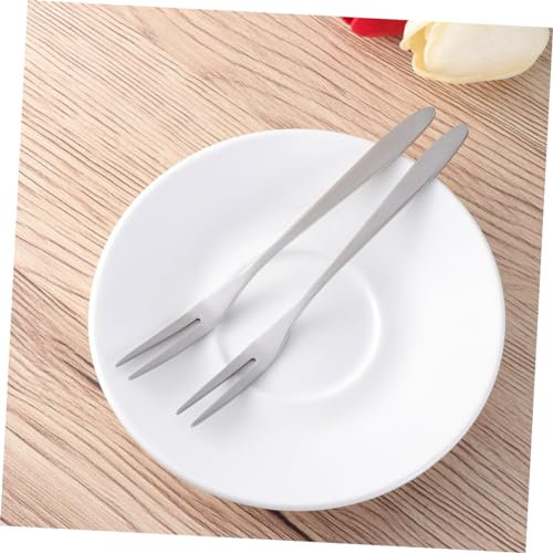 Alipis 15stücke Teiliges Edelstahl Obstgabeln Stilvolle Dessertgabeln Für Kuchen Obstsalat Und Häppchen Spülmaschinenfest Für Zuhause Restaurant Und Bar
