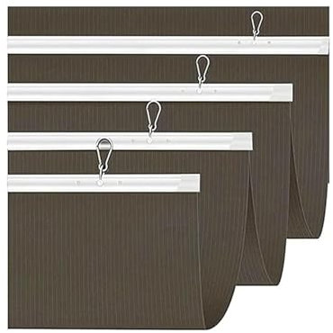 Kit Completo Di Copertura Parasole Per Pergola Retrattile, Tettoia Sospesa Scorrevole Su Filo Di Ricambio, Tessuto Ombreggiante, Ombra Ondulata, Tenda A Vela Per Pergola In Legno, Traliccio, Terrazza,