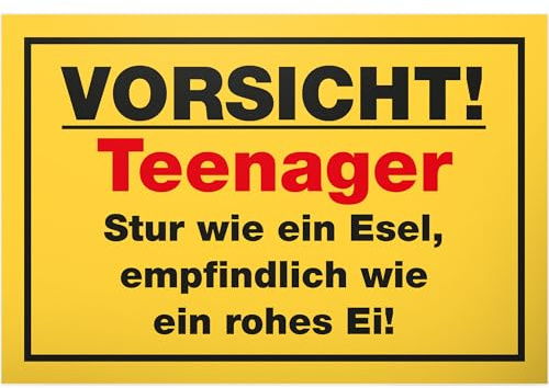 DankeDir! Teenager - Kunststoff Schild 30 x 20 cm - Geschenkidee Teenie Spruch Zimmer Türschild Jungen & Mädchen Jugendzimmer - Dekoration Deko Geschenk Idee Jugendliche Tür Deko Geburtstag