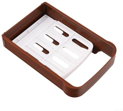 ZAMETTER Trancheuse à pain, trancheuse en plastique pour pain fait maison, taille de tranche uniforme, base de collecte facile à nettoyer