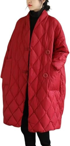 Giacca Invernale Calda da Donna con Collo Alto e Lungo Piumino Giacca Oversize alla Moda per Il Tempo Libero Giacca Antivento Elegante con Bottoni da Lavoro