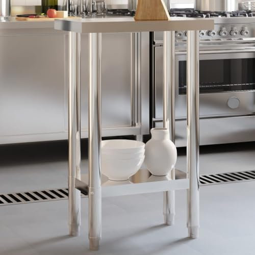 LAPOOH Küchen-Arbeitstisch 55x30x85 cm Edelstahl, Grilltisch Outdoor, Outdoorküche Schrank, Grill Beistelltisch, Küchenwerkbank - 376450