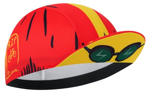 Cappellino Ciclismo Uomo in Poliestere - Berretto Sottocasco Traspirante con Protezione UV e Fascia Assorbente, Copricapo Sportivo per Bici da Corsa, Mountain Bike e Attività Outdoor(Unisex)