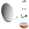 CABLEPELADO - Kit Antena parabólica 60cm | Soporte Pared | Rollo 20m | LNB Universal.