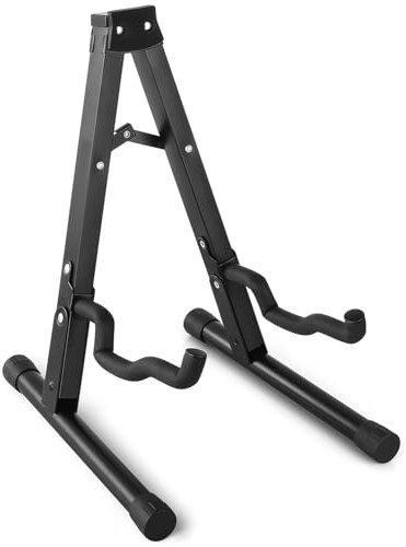 manhegari Gitarrenbodenständer, verstellbarer Gitarrenständer | Metall einstellbare Gitarrenregal | Musikinstrumente Accessoires, tragbarer Ukulele -Organisator für Bässe, Banjos