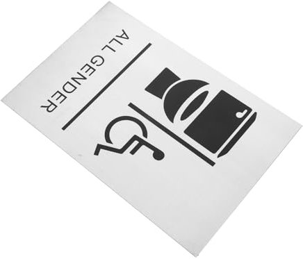 Gadpiparty Gender Neutral Toilet Sign Restroom Sign with Disabled Wheelchair Symbol for Public Toilets Easy Installation for Accessible Bathroom