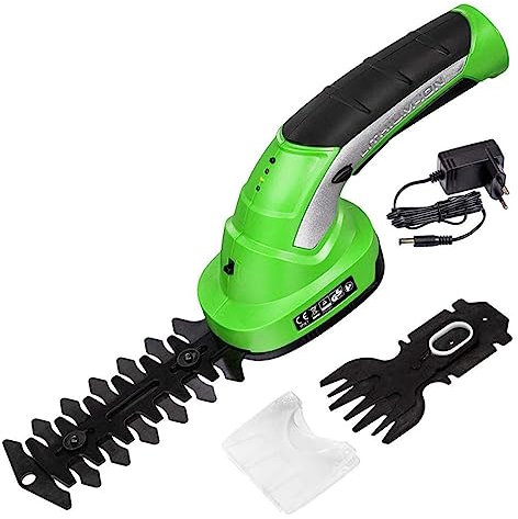 BAFEIYA 2 in 1 Mini tagliasiepi Elettrico a Batteria tagliaerba tagliaerba Tosaerba Ricaricabile cesoie da potatura da Giardino Attrezzi da Giardino(with Plug)