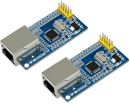 W5500 Modulo di rete Ethernet LAN Binghe 2 pezzi Modulo di rete W5500 compatibile con il microcontrollore STM32/51 Interfaccia SPI Protocollo TCP/IP Per IOT/Smart Home/Automazione industriale