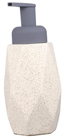 1 Pieza Loción Espumosa de Cerámica Blanca con Botón de Presión Botella de Jabón Líquido Recargable Dosificador de Cosméticos para Cocina