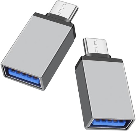 XMSJSIY USB Data Blocker Charge-Only Phones Data Protector Adapter 2PCS | USB Type C to Type A Adapter Data Blocking Charging Security - Protect Against Juice Jacking for Smartphones Tablets Laptops
