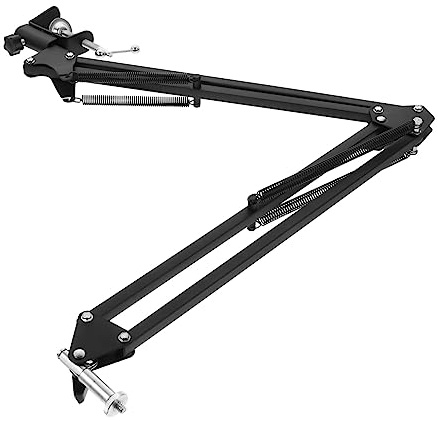 Operitacx Soporte de Webcam Ajustable con Brazo de Metálico Montaje Estable para Transmisiones y Videoconferencias Compatible con USB y Tornillo