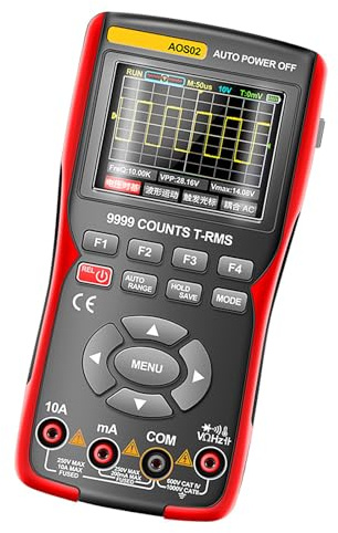 Multímetro osciloscopio de pantalla a color avanzado para electricista para entrenamiento educativo y entusiastas de la electrónica, osciloscopio multifunción, multímetro