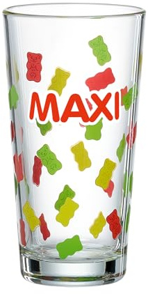 Herz & Heim® HARIBO Trinkglas personalisiert mit Name – 380 ml Glas von Ritzenhoff & Breker im Gummibärchen-Design
