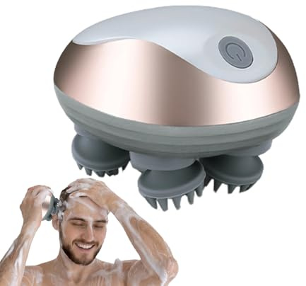 Massaggiatore Elettrico per Scalp Testa - Mini Massaggio Cuoio Capelluto | Strumento Massaggio Spalle | Unisex per Viaggio Ufficio Hotel Salone Collo Braccia Gambe