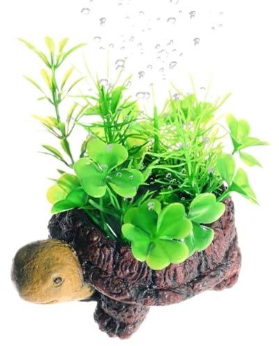 Pierre à air en forme de tortue - Pierre à bulles en résine silencieuse pour aquarium, décoration pour bassins, seaux, maison, bureau, hydroponie, aération d'aquarium et affichage de bulles relaxant